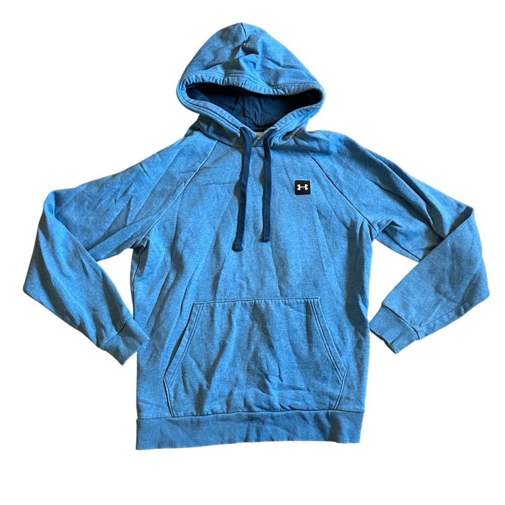 Under Armour Loose Fit Blue Hoodie Sweatshirt‎ Pullover Hooded Top Men's S
